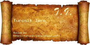 Turcsik Imre névjegykártya