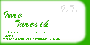 imre turcsik business card